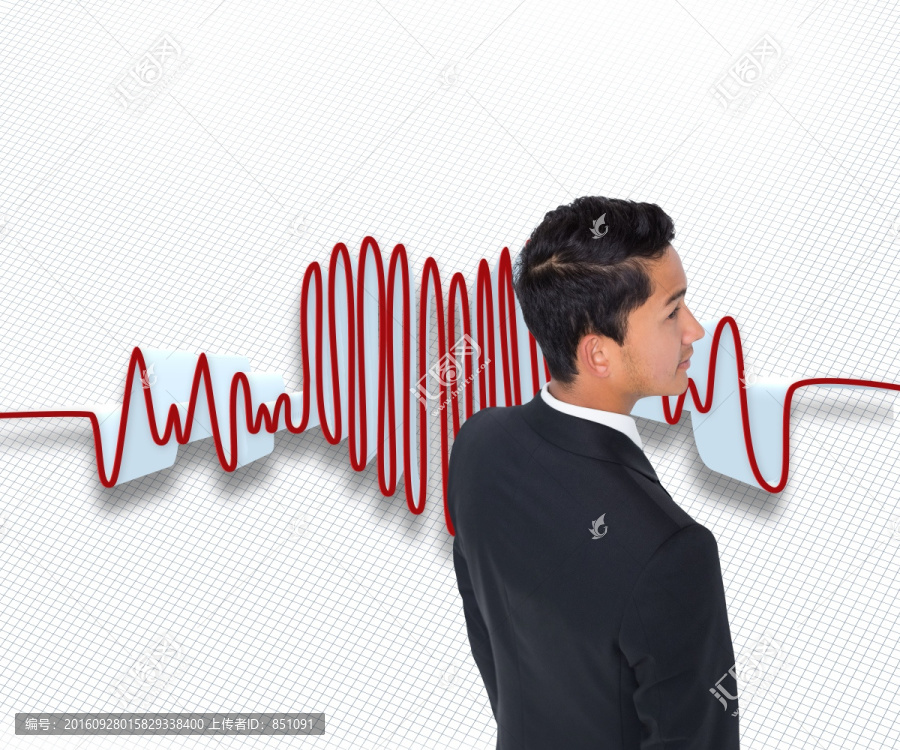 嚴(yán)肅的亞洲商人的復(fù)合形象