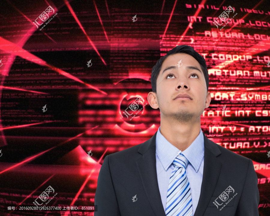 嚴(yán)肅的亞洲商人的復(fù)合形象