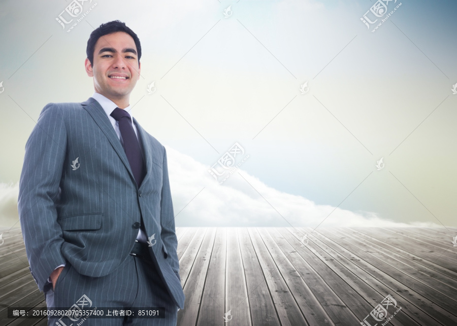 微笑商人站的復合形象