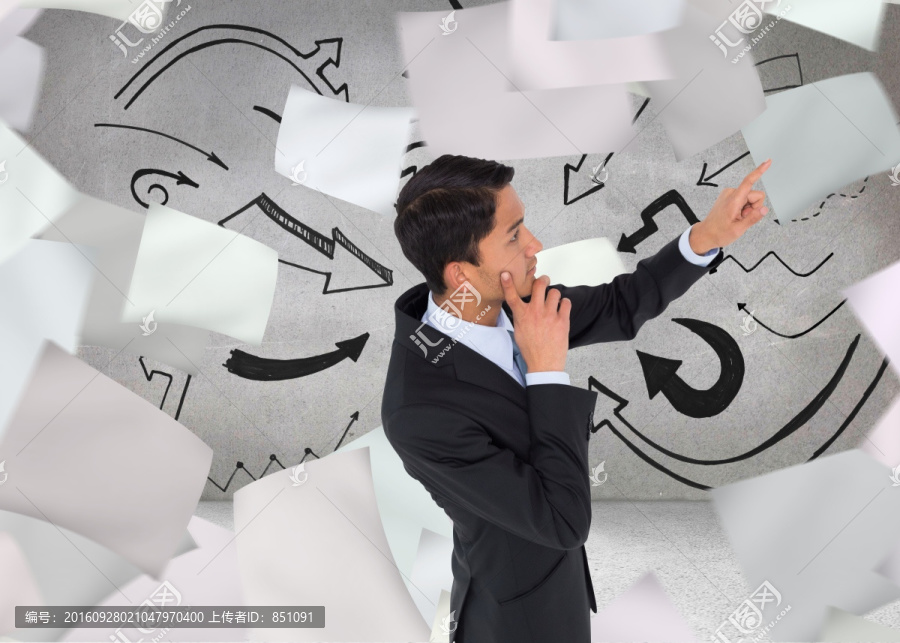 深思熟慮的商人指向復(fù)合形象