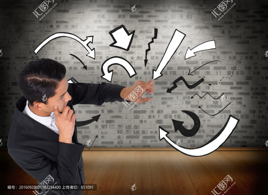 深思熟慮的商人指向復(fù)合形象