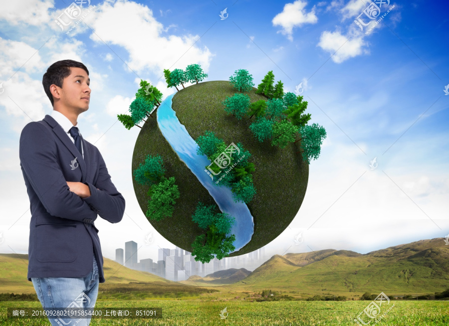 商人雙臂交叉的復(fù)合形象