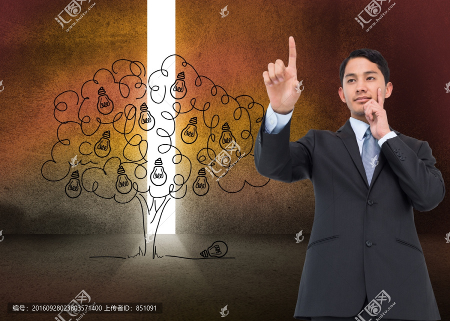 深思熟慮的商人指向復合形象