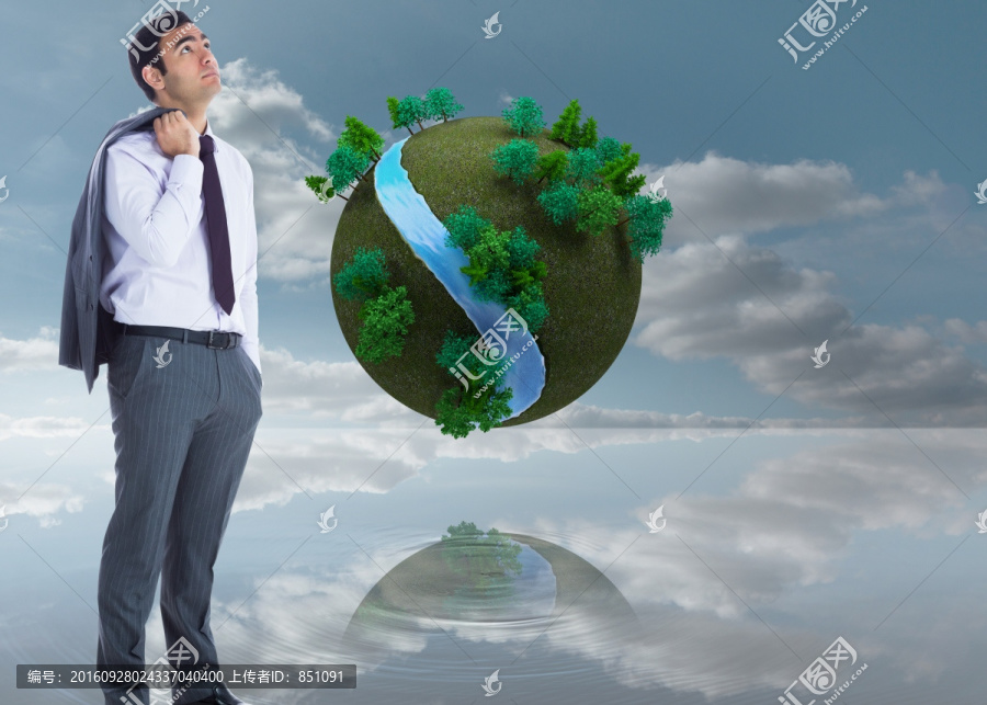 表情嚴(yán)肅的商人的復(fù)合圖像