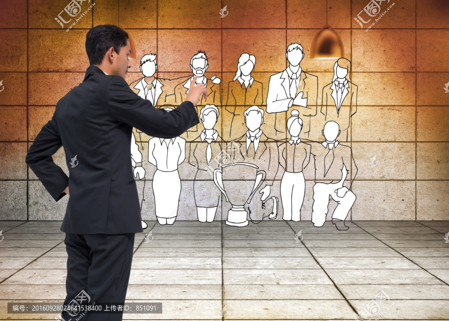 深思熟慮的商人指向復(fù)合形象