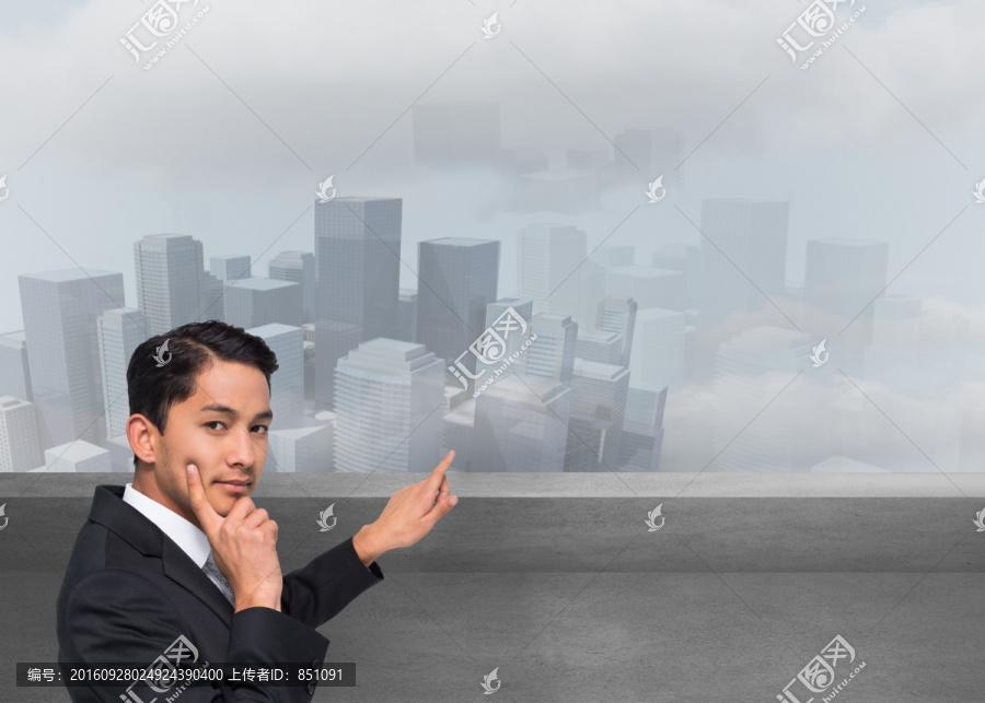 深思熟慮的商人指向復(fù)合形象