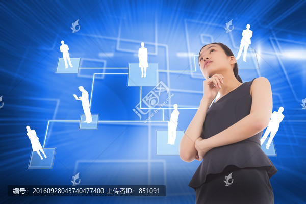 女商人思考的復(fù)合形象