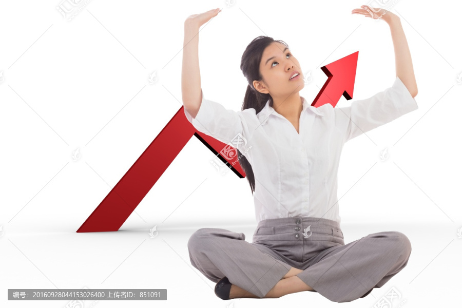 商人盤腿而坐的復(fù)合形象