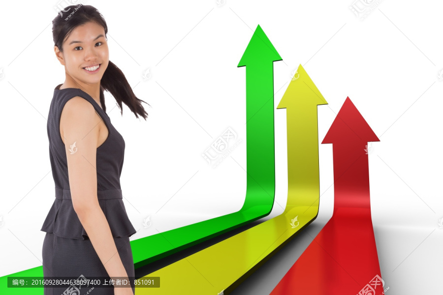 女人微笑著的復(fù)合形象