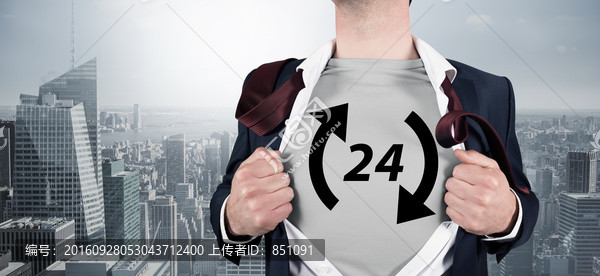 商人拉著衣服的復(fù)合形象