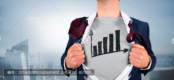 商人拉著衣服的復(fù)合形象