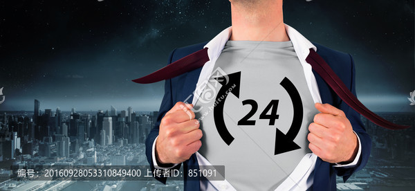 商人拉著衣服的復(fù)合形象