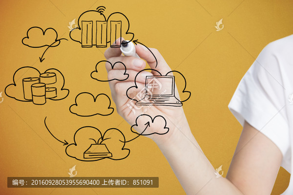 商人拿著筆書寫的復(fù)合形象