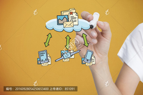 商人拿著筆書寫的復(fù)合形象