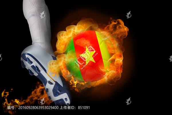 足球運(yùn)動(dòng)員踢球的復(fù)合形象