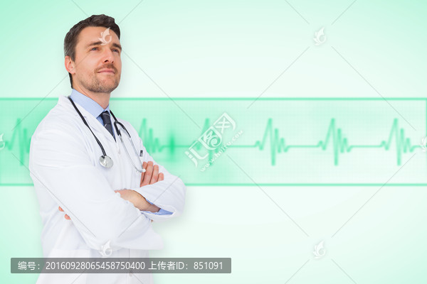 男醫(yī)生雙手抱胸的復(fù)合形象