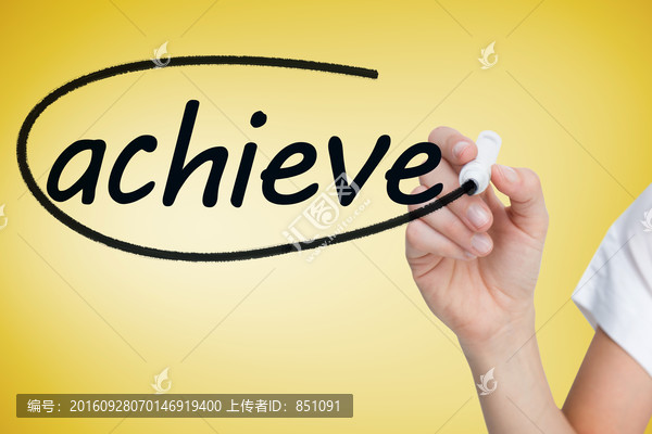 商人拿著筆書寫的復合形象