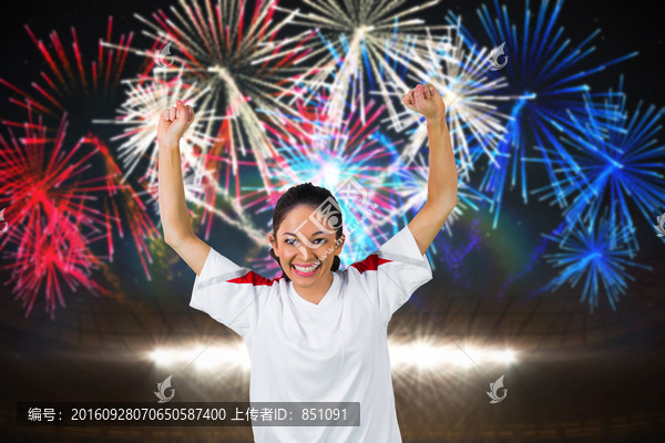 球迷歡呼的復(fù)合形象