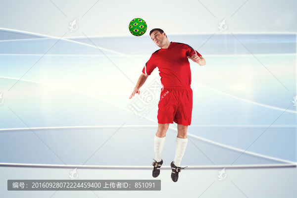 足球運(yùn)動(dòng)員踢球的復(fù)合形象