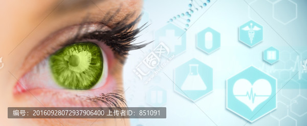 眼睛睜開的復(fù)合形象
