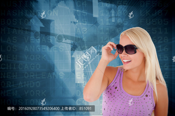 女人戴著眼鏡的復(fù)合形象