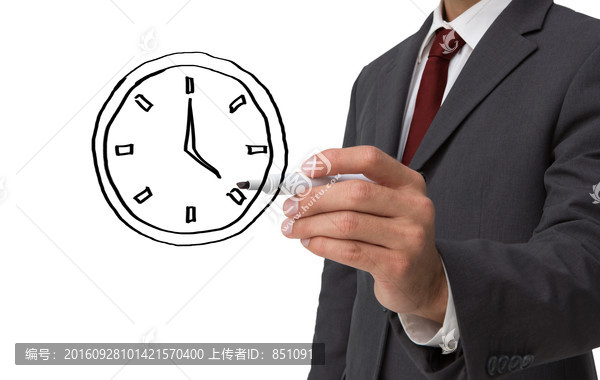商人拿著筆書寫的復(fù)合形象