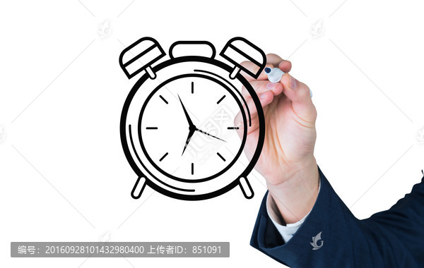 商人拿著筆書寫的復(fù)合形象