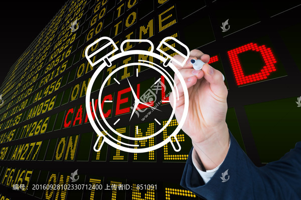 商人拿著筆書寫的復(fù)合形象