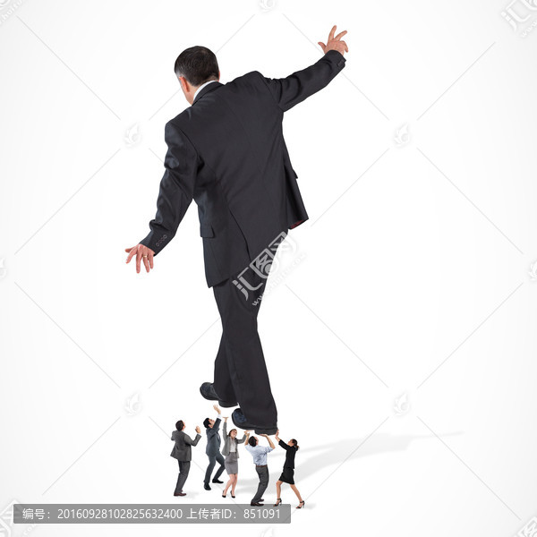 商人背對著鏡頭的復合形象