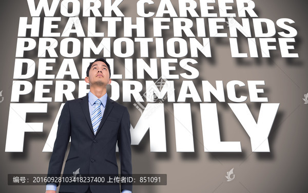 表情嚴肅的商人的復(fù)合形象
