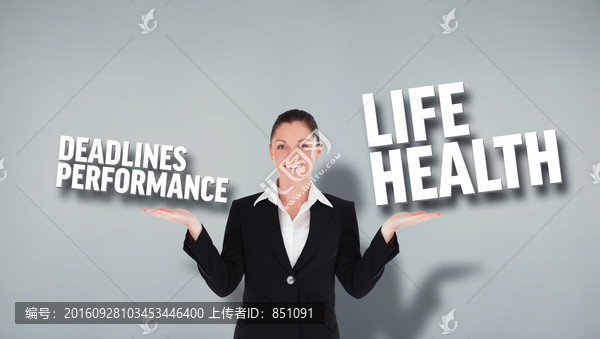 商人抬起雙手的復(fù)合形象