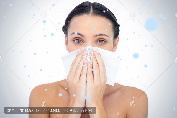 女人感冒的復(fù)合形象