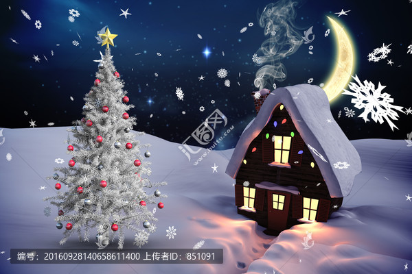 圣誕樹(shù)與房屋的復(fù)合形象