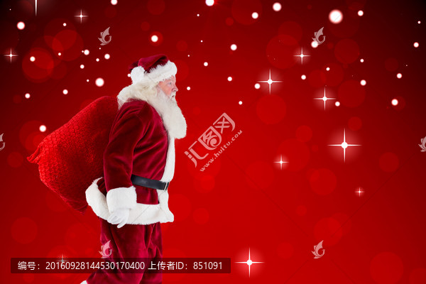 圣誕老人背著袋子的復(fù)合形象