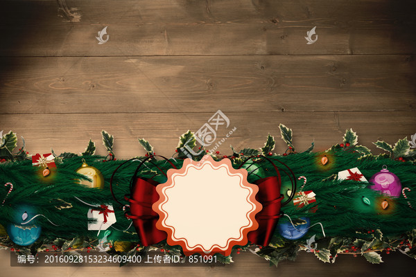 圣誕裝飾花環(huán)復(fù)合圖像