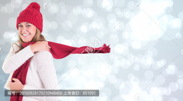 金發(fā)女人微笑著的復(fù)合形象