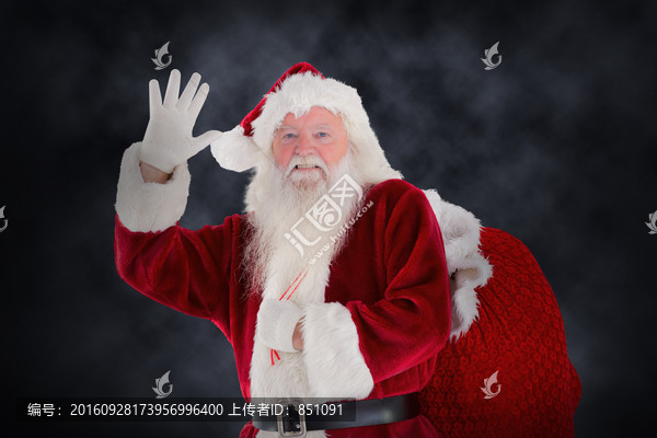 圣誕老人揮手的復(fù)合形象