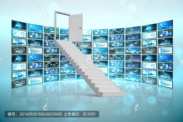 通向科技大門的樓梯