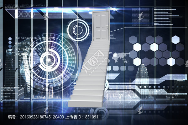 通向科技大門的樓梯
