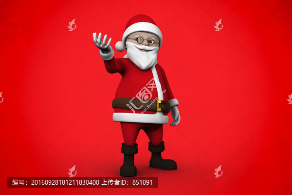 可愛卡通圣誕老人的復合形象