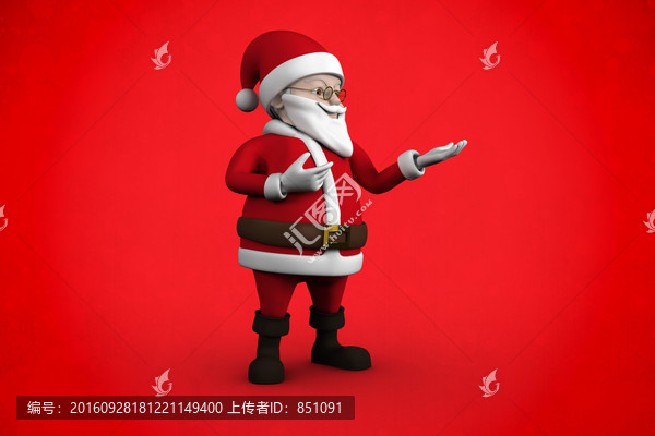 可愛卡通圣誕老人的復合形象
