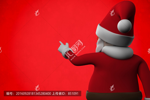 可愛卡通圣誕老人的復(fù)合形象