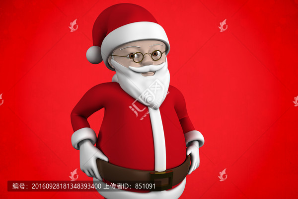 可愛卡通圣誕老人的復(fù)合形象