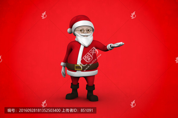 可愛(ài)卡通圣誕老人的復(fù)合形象