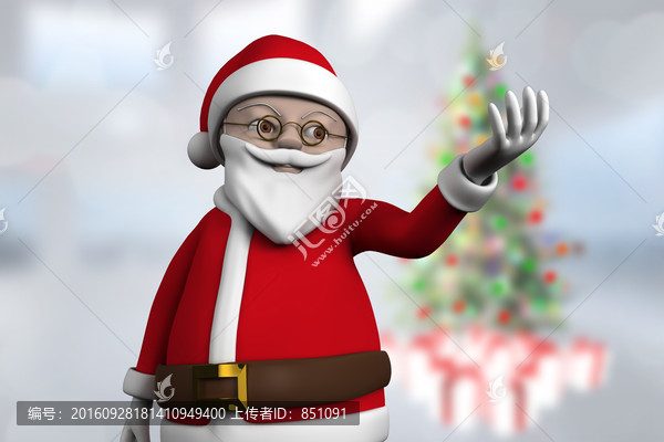 可愛(ài)卡通圣誕老人的復(fù)合形象