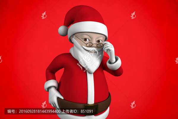 可愛(ài)卡通圣誕老人的復(fù)合形象