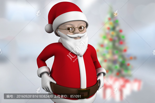 可愛卡通圣誕老人的復(fù)合形象