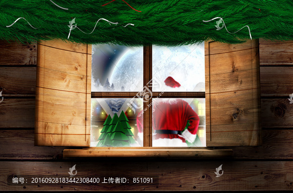 窗外的圣誕老人的復合形象