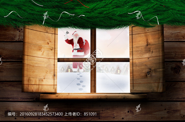 窗外的圣誕老人的復合形象