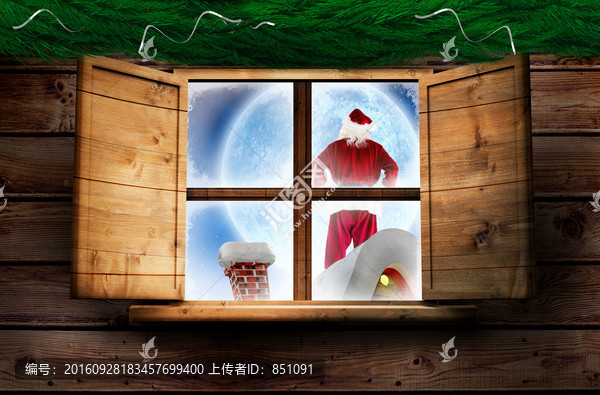 窗外的圣誕老人的復(fù)合形象